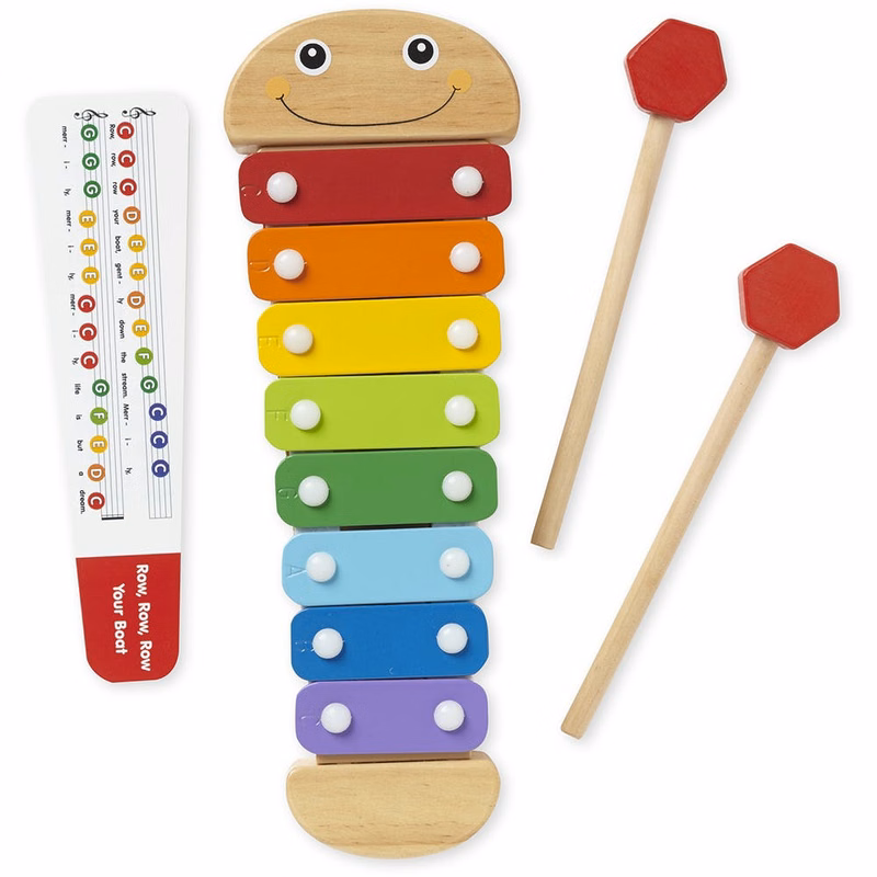Melissa & Doug Caterpillar Xylophones - Wood 6 Count