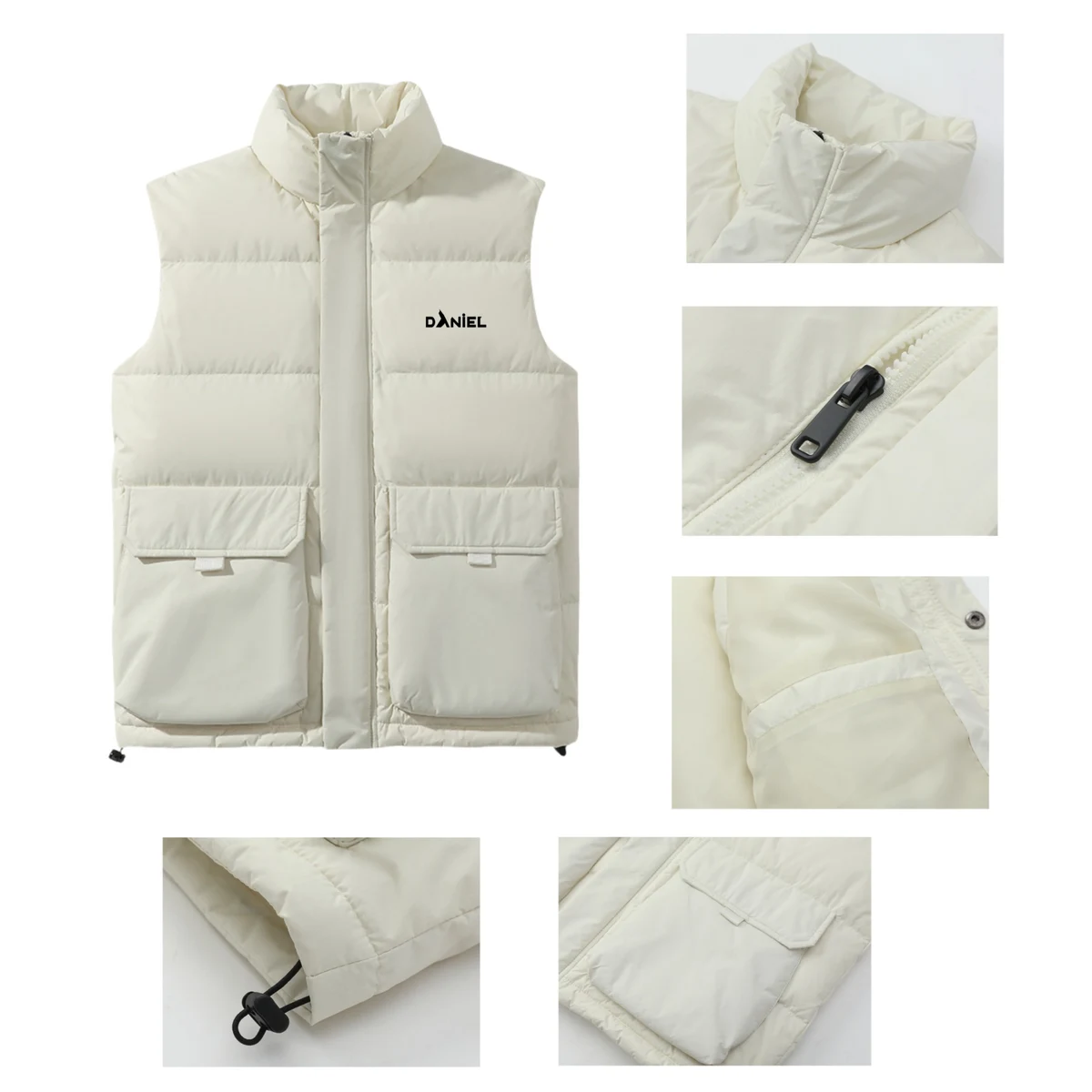 Down Vest Filled with 90% White Duck Down 1
