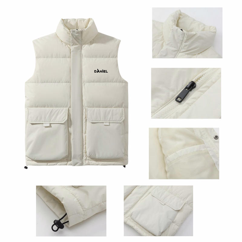 Down Vest Filled with 90% White Duck Down