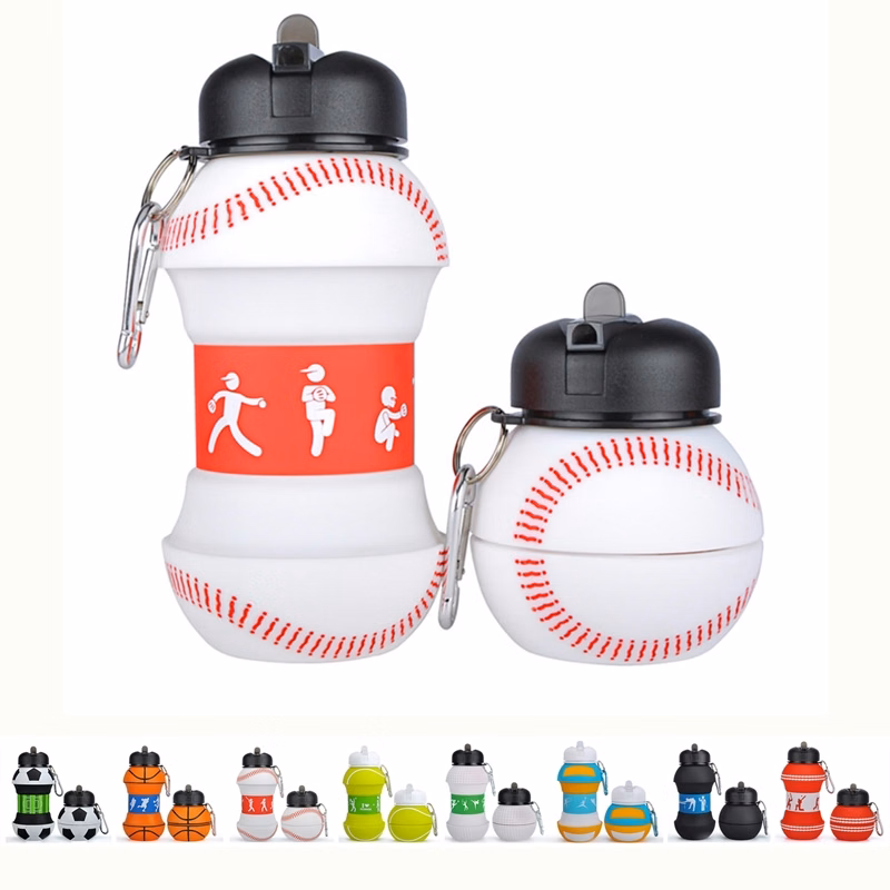 Custom Collapsible Baseball Sports Water Bottle