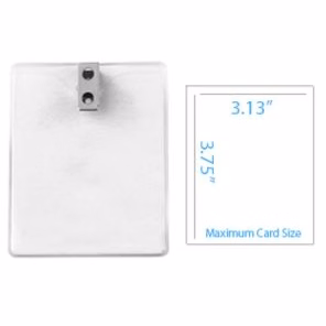 3.30" W x 4.30" H - Vertical Clear Vinyl Badge Holder (Blank)