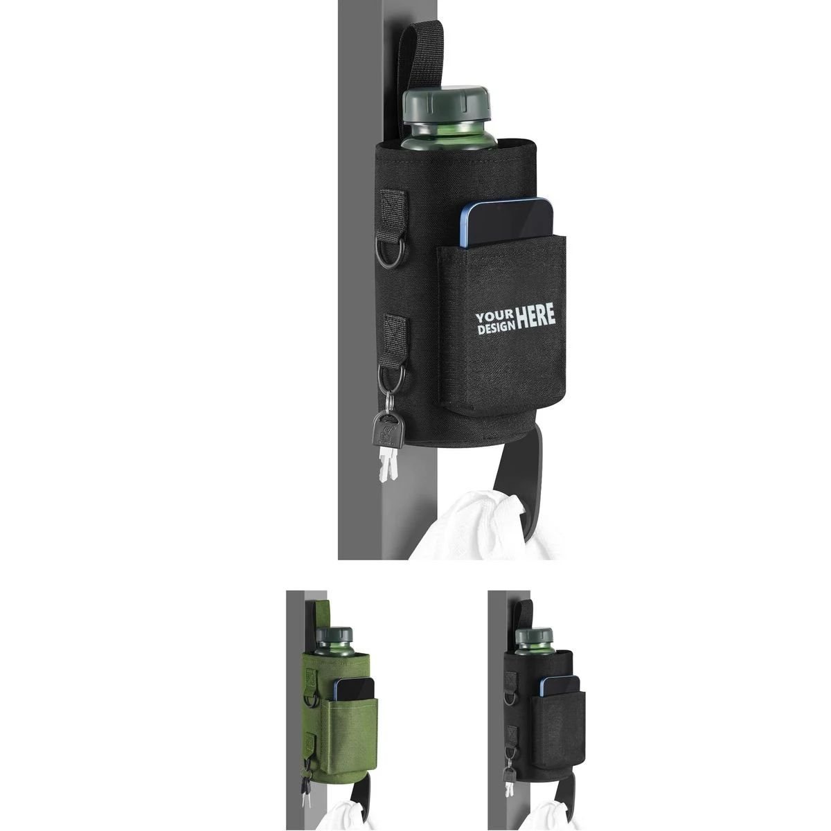 Magnetic Gym Water Bottle Pouch, Phone Holder 1