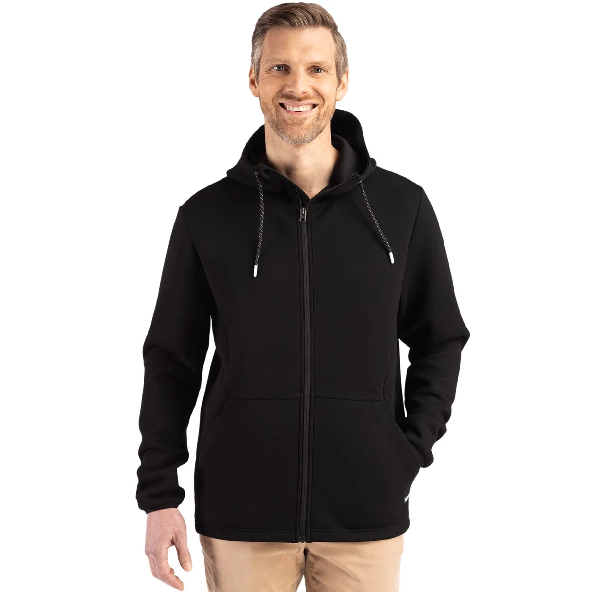 Cutter & Buck Roam Recycled Buttery-Soft Knit Mens Full Zip Hooded Jacket 1