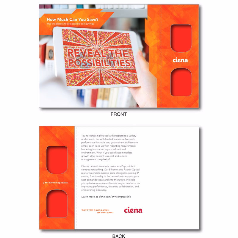 Decoder Greets Postcards - Red Decoder Lens - Custom Imprint