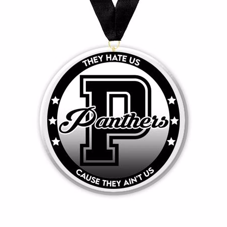 Acrylic Circle Medallions: Panthers 3" Size, .25"