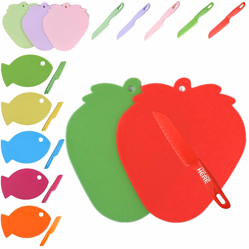 Kid Plastic Knife w/Cutting Board