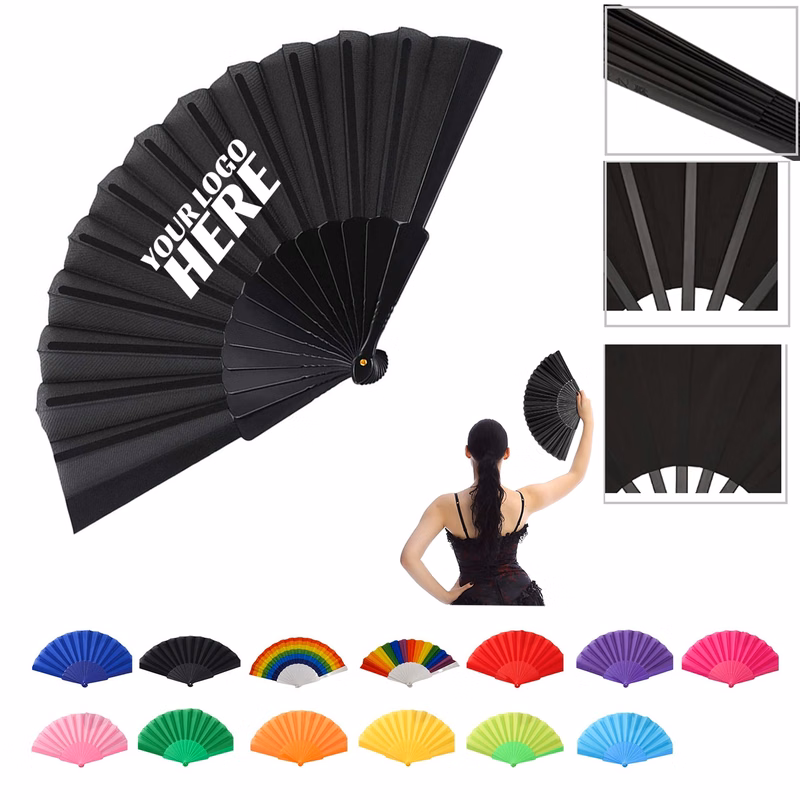 Nylon Cloth Folding Hand Fan