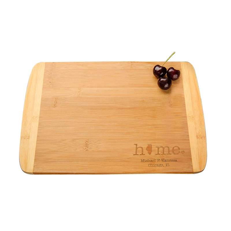 Oceanside 2-Tone 8" x 5.75" Bamboo Cutting and Serving Board 1