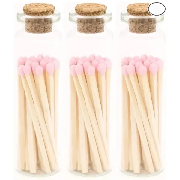 Custom Decorative Wooden Safety Matches 2.95 Inch Length Striker Bottle — Gift Set 1