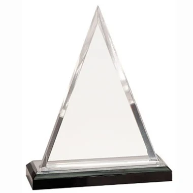 8" SILVER TRIANGLE IMPRESS ACRYLIC TROPHY 1