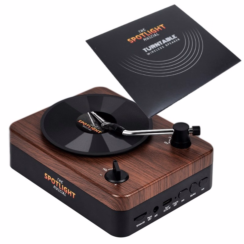 Turntable Wireless Speaker with Custom Record Envelope