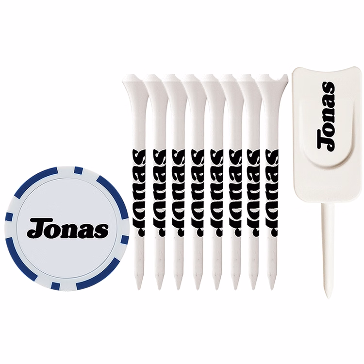 8 Performance Tees 2 3/4", 1 Poker Chip, Single Prong Plastic Divot Tool