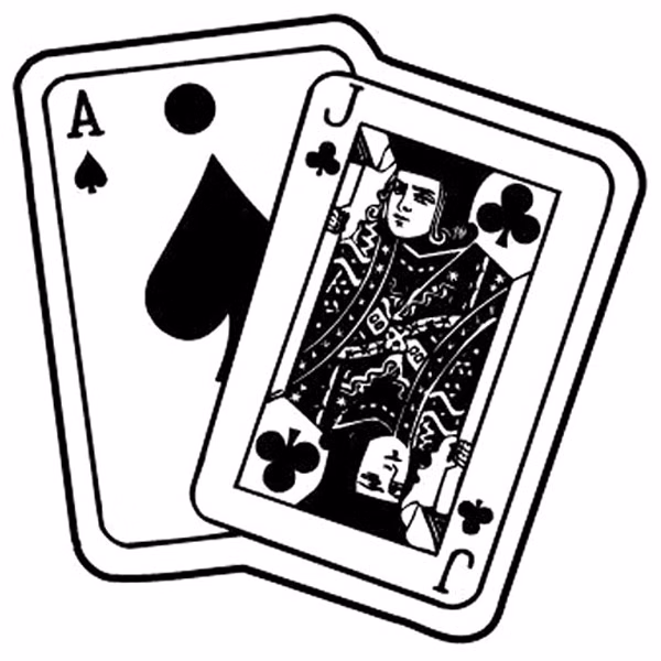 Ace & Jack Playing Cards Key Tag (Spot Color)