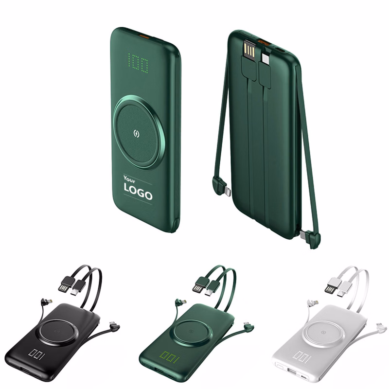 20,000mAh 5-in-1 Wireless Power Bank with Built-in Cable