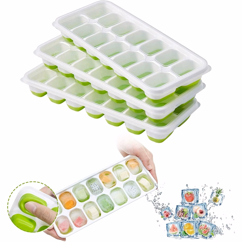Silicone Ice Cube Trays with Lid
