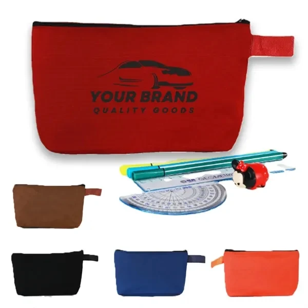 Customizable Canvas Solid Color Craft Pencil Bag Cosmetic 1
