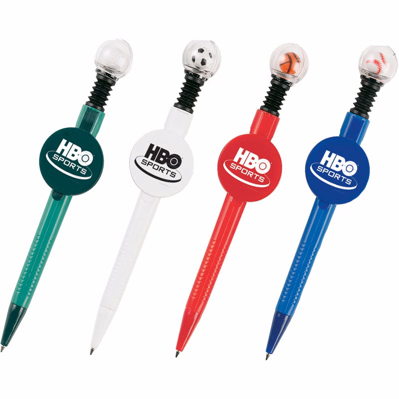 Ballpoint Pen With Delightful Sports Ball - Sports Promotions