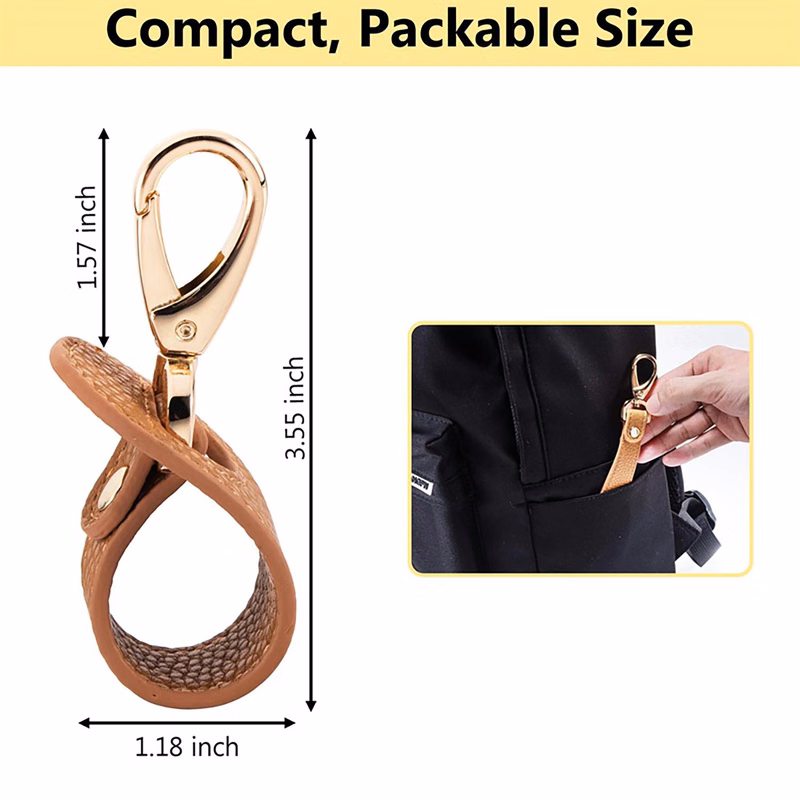 Compact and Durable PU Leather Hat Clip