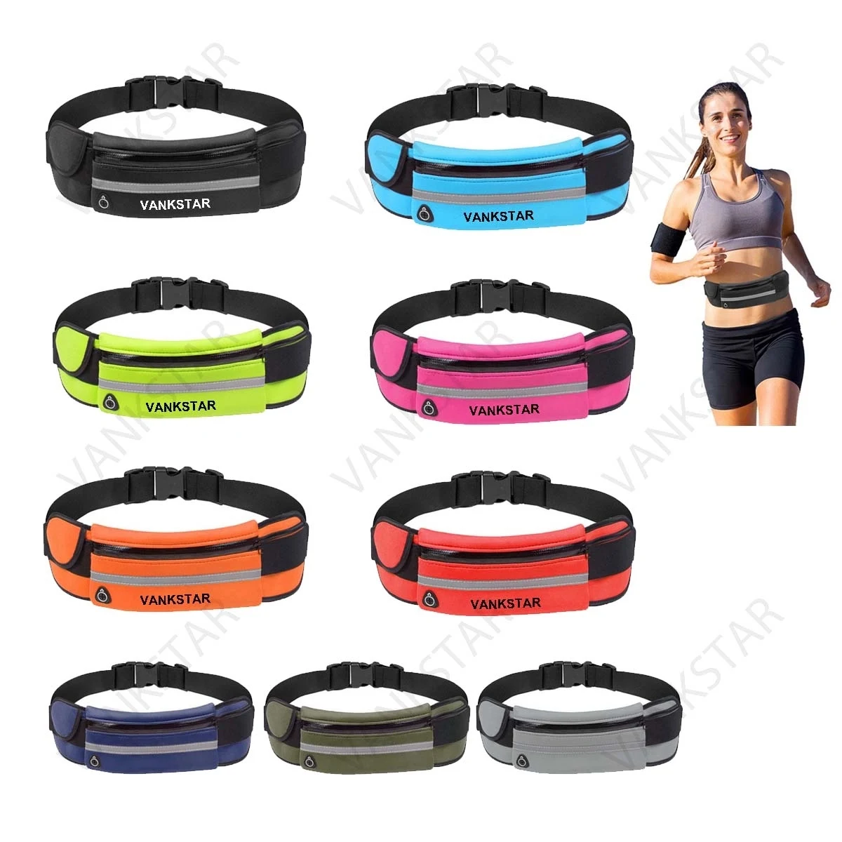 Neoprene Reflective Running Belt Fanny Pack 1