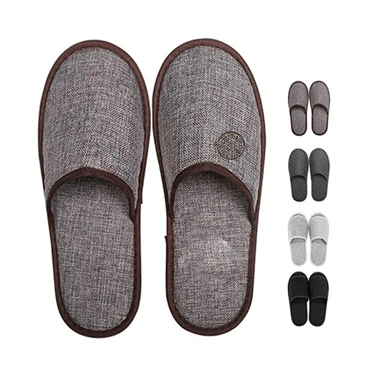 Portable Washable Cotton Hotel And Home Slippers 1