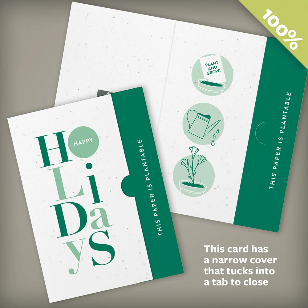 Holiday Letters Plantable Cards with Tab Closure 1