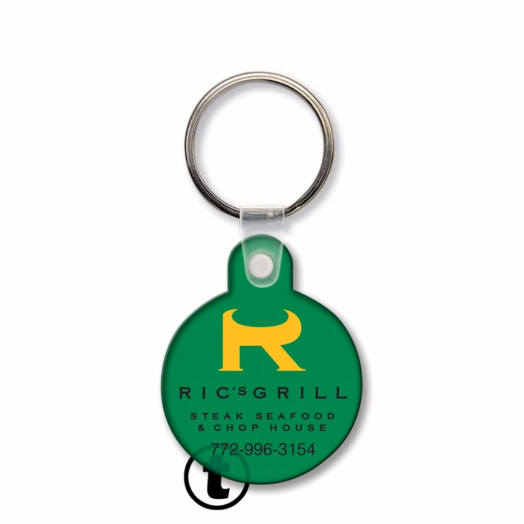 Small Round Key Tag w/Tab (Spot Color)