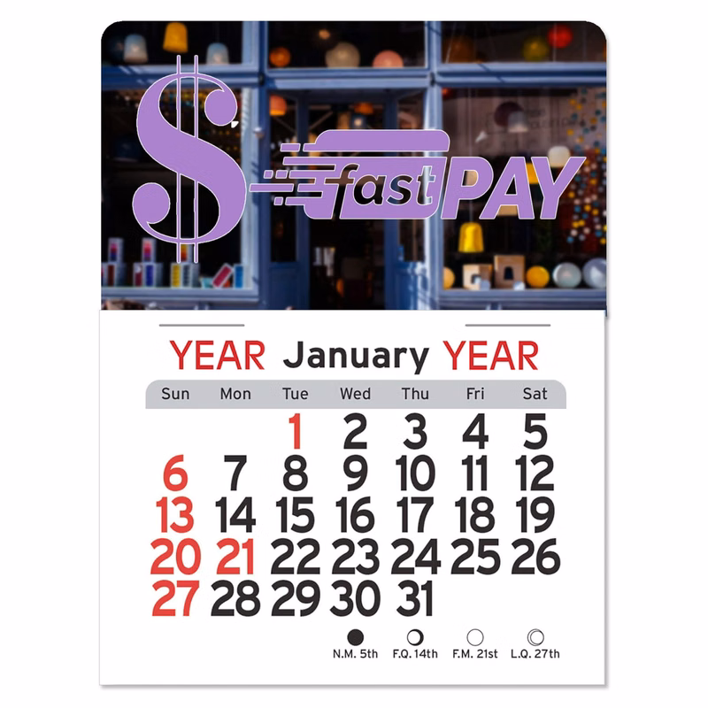 Adhesive Peel-N-Stick® Calendar - Dollar Sign