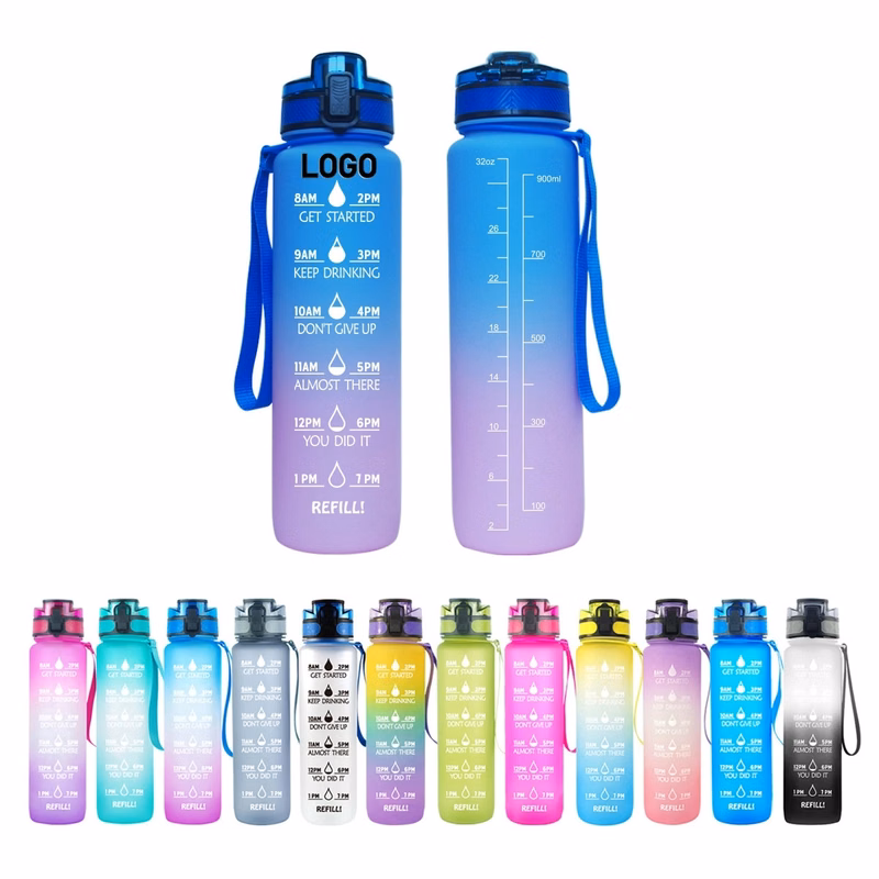 Large Water Bottle W/ Time Marker