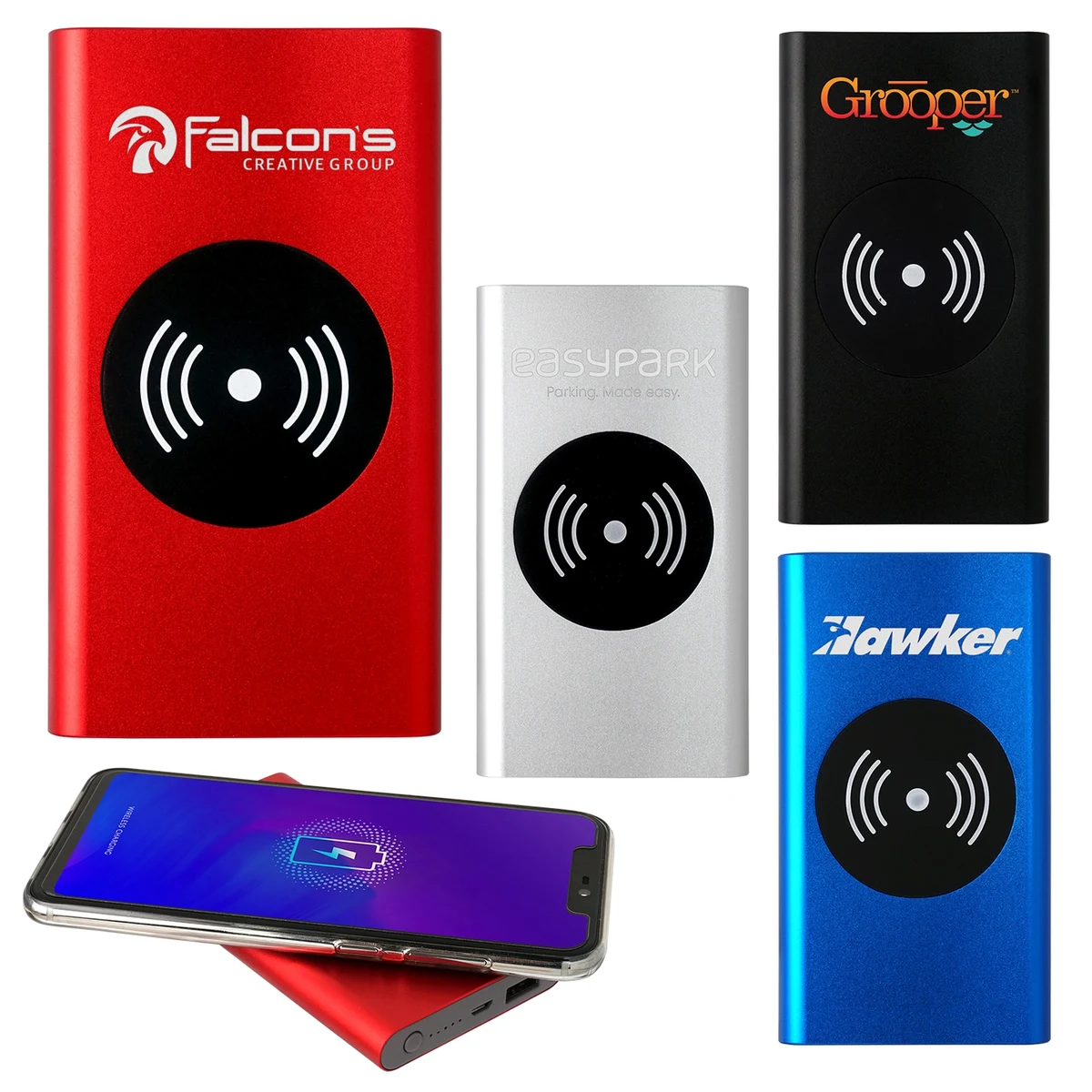 UL BRUSHED METAL HIGH DENSITY WIRELESS POWER BANK 1