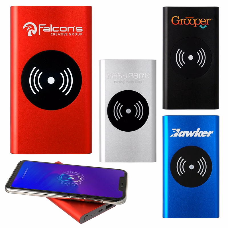 UL BRUSHED METAL HIGH DENSITY WIRELESS POWER BANK