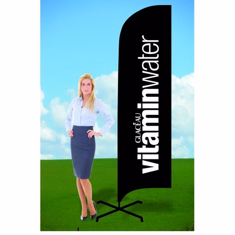 8ft Advertising Flag with X Stand-single