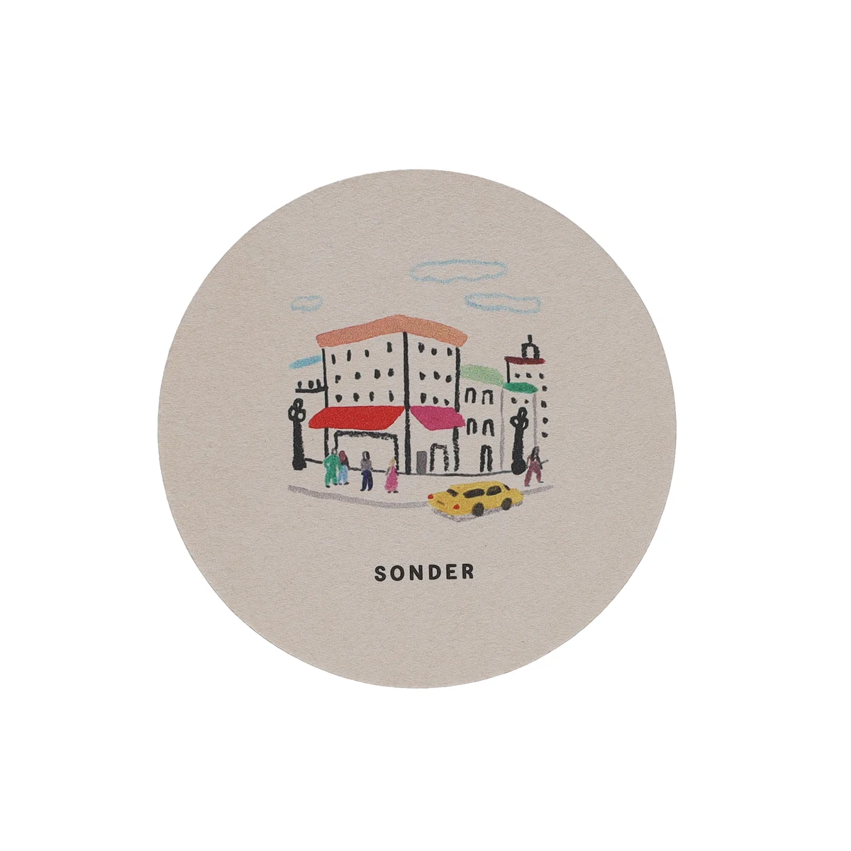 Coaster Pulpboard 80 pt 4.000" Round Digital Print 1