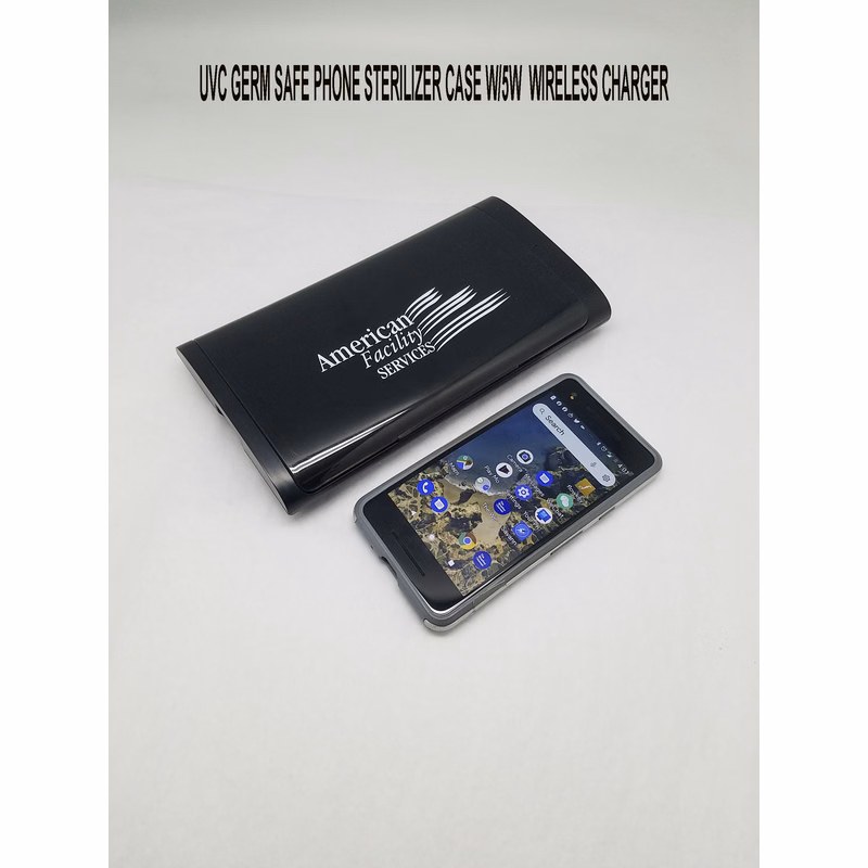 UVC GERM SAFE PHONE STERILIZER CASE W/5W WIRELESS CHARGER