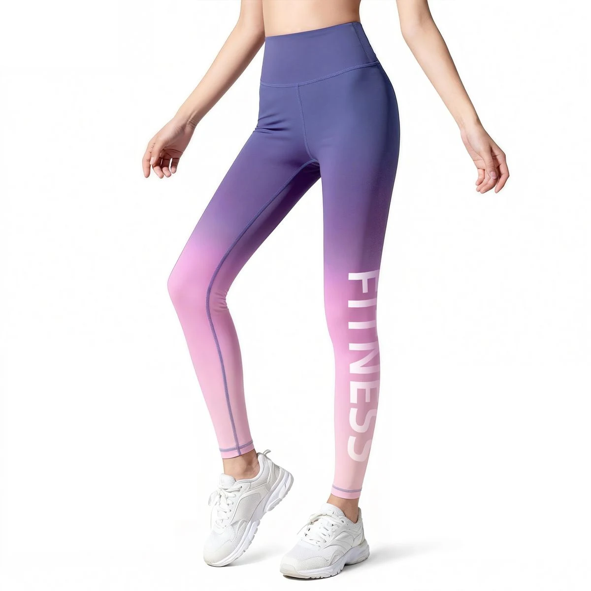 Women's High Waist Custom Yoga Leggings (Full Color) 1