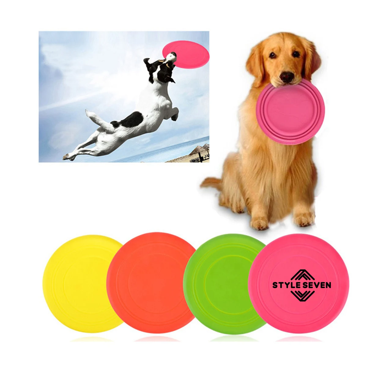 Dog-Friendly Silicone Flying Saucer Toy 1