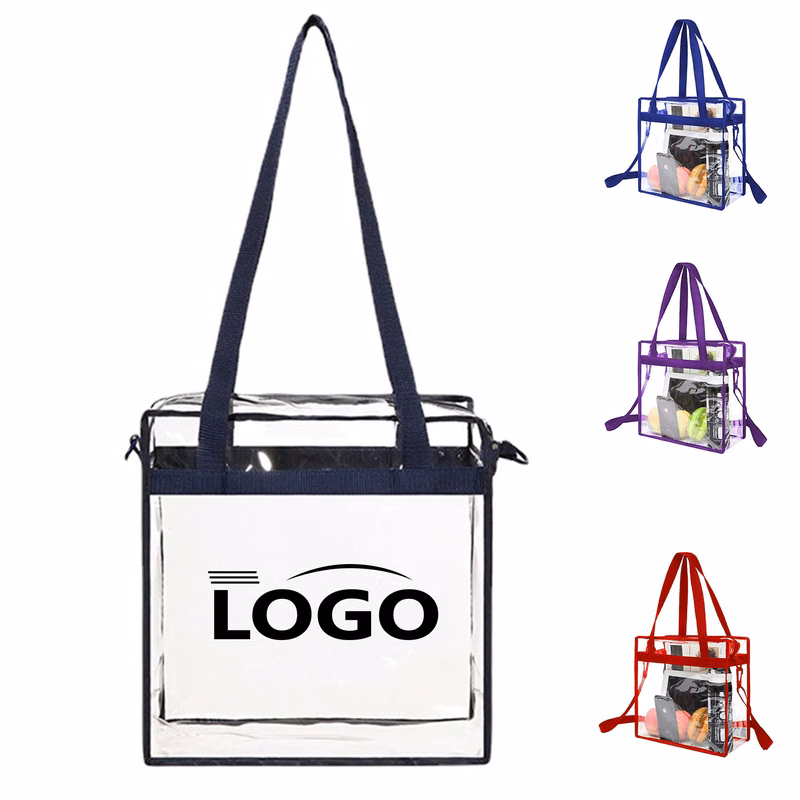 Clear 30-silk PVC Tote Bag with Shoulder Strap