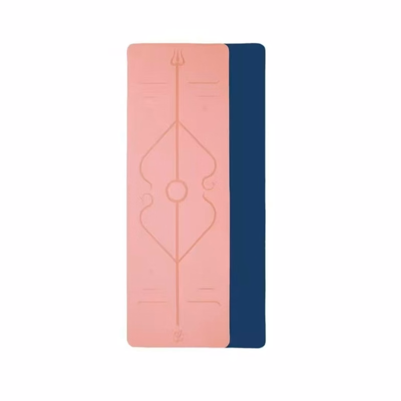 Biomechanical Yoga Mat: Dual-Color Pose Guides