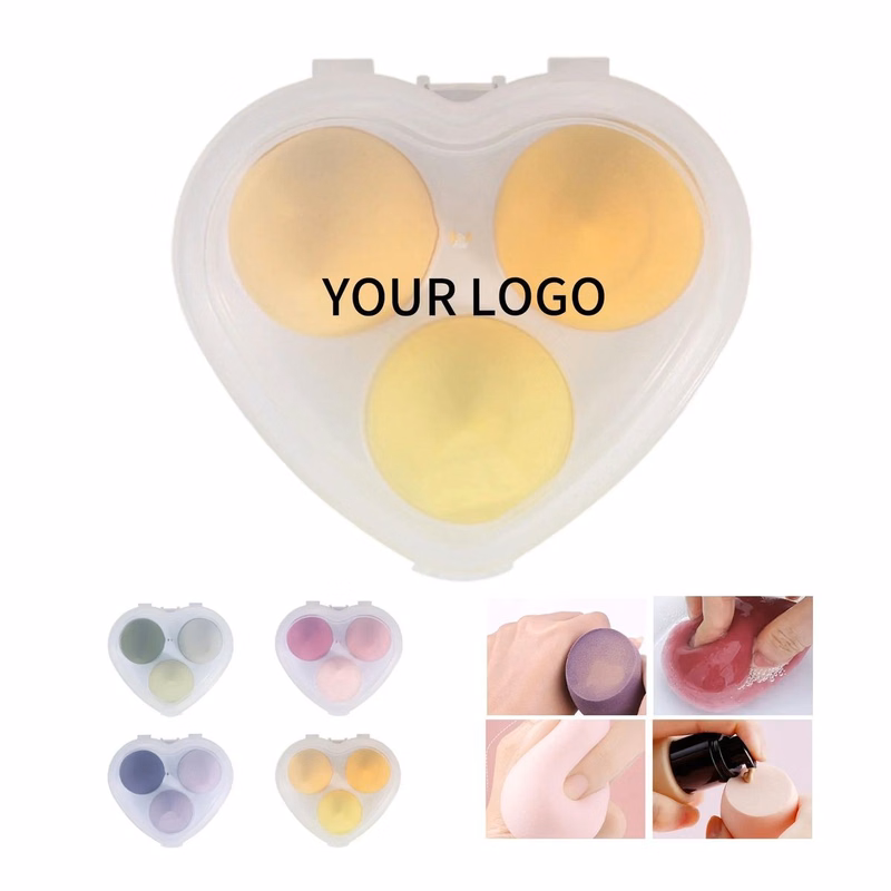 2.37" x 1.58" Makeup Sponge Trio for Wet or Dry Use
