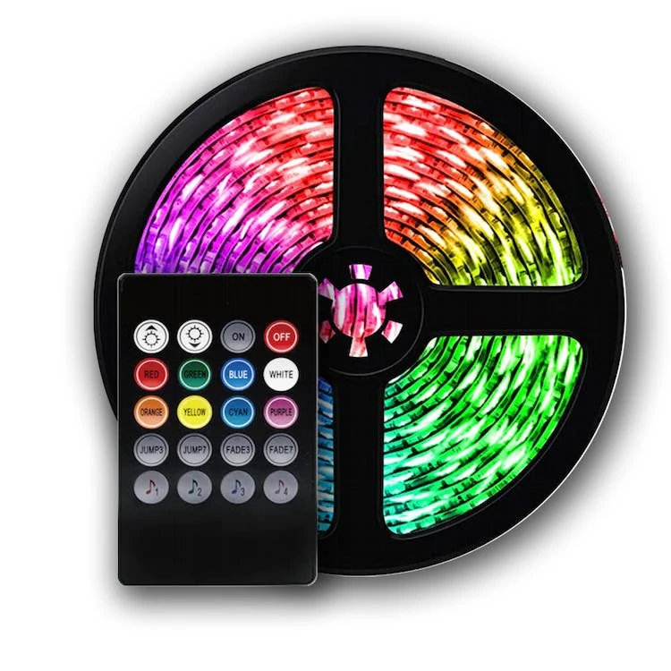 Multi-Color LED Light Strips with Remote - 30 Feet Sound Activated 1