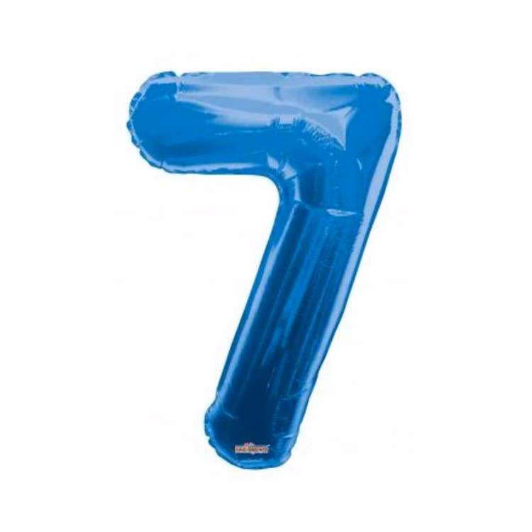 Mylar Number 7 Balloons - Blue 34"