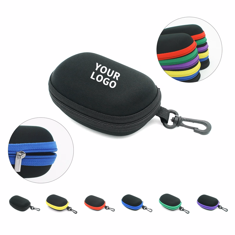 Ethylene Vinyl Acetate Waterproof Zipper Glasses Case 4" x 2.8"