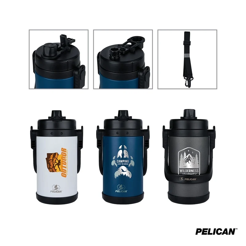 Pelican Dayventure™ 68 oz. / Half Gallon Recycled Double Wall Stainless Steel Travel Jug 1