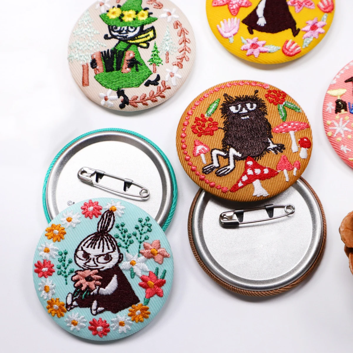 Embroidered Button Pin Badge 1