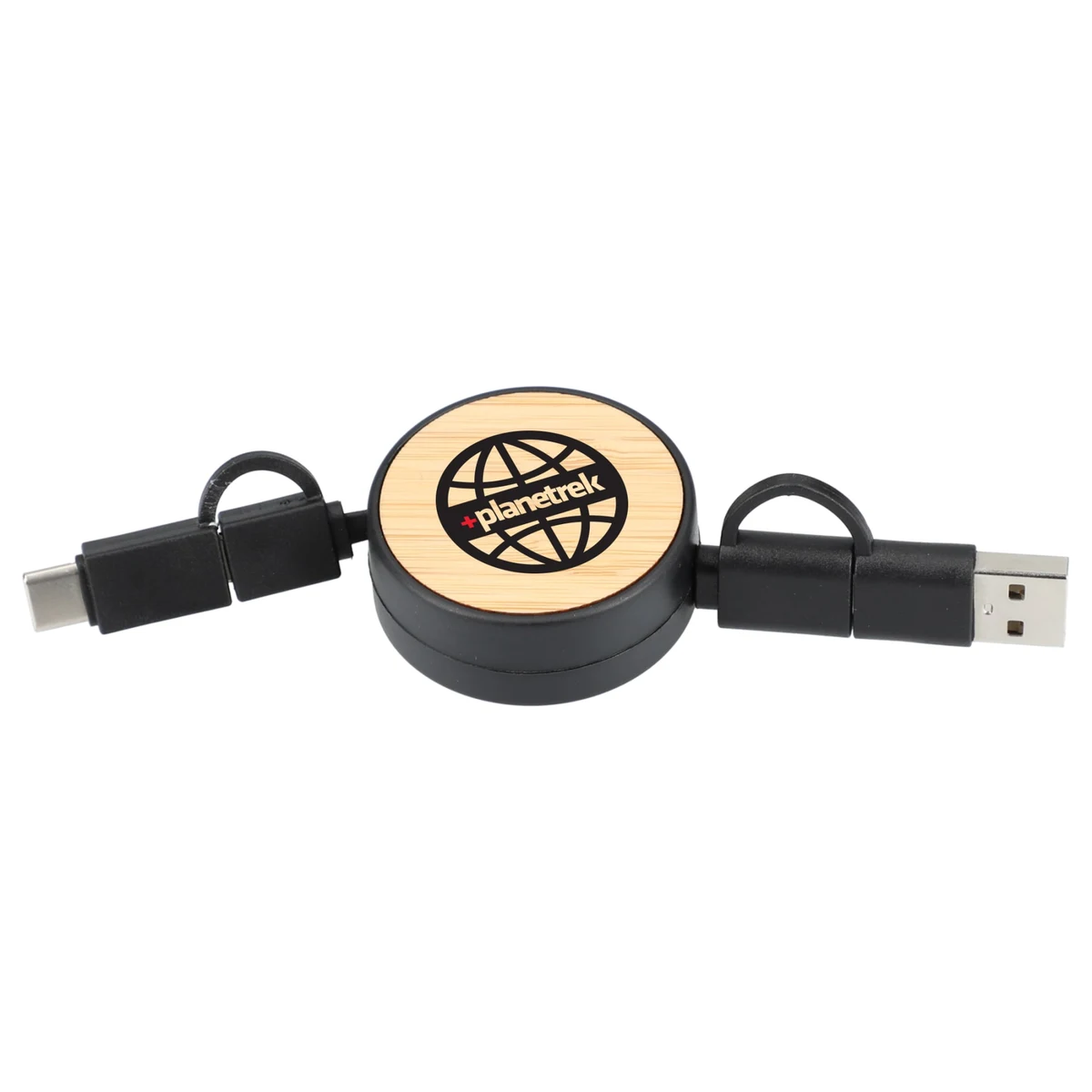 FSC® 100% Bamboo Retractable 5-in-1 Charging Cable 1