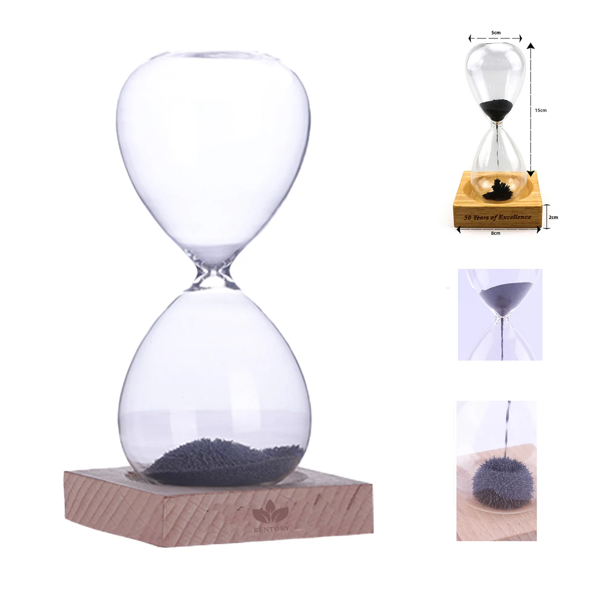 Magnetic 2 Minutes Hourglass Sand Timer for Desk Accessories 1