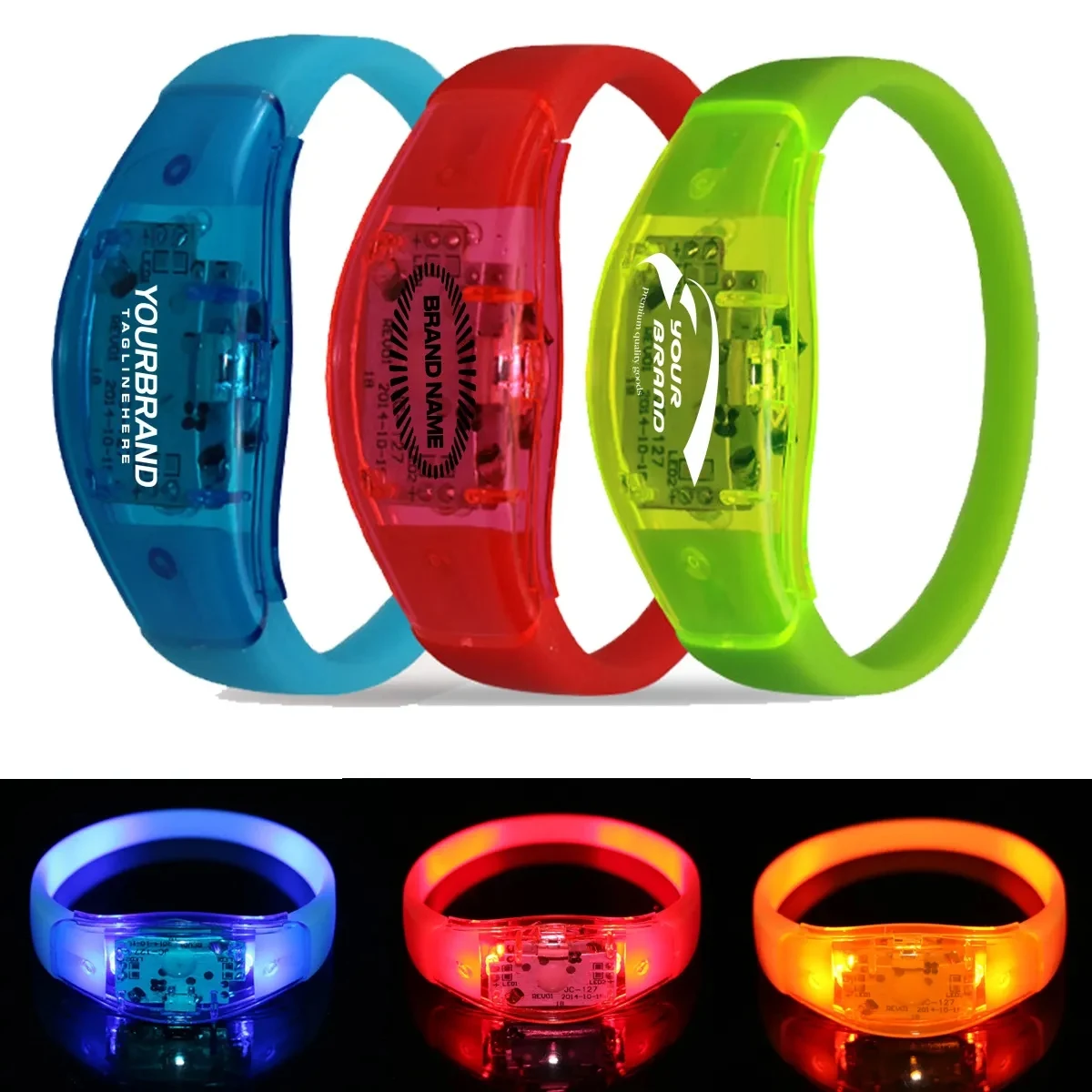 Promotional Sound Activated Bracelets Bangle LED Wristbands 1
