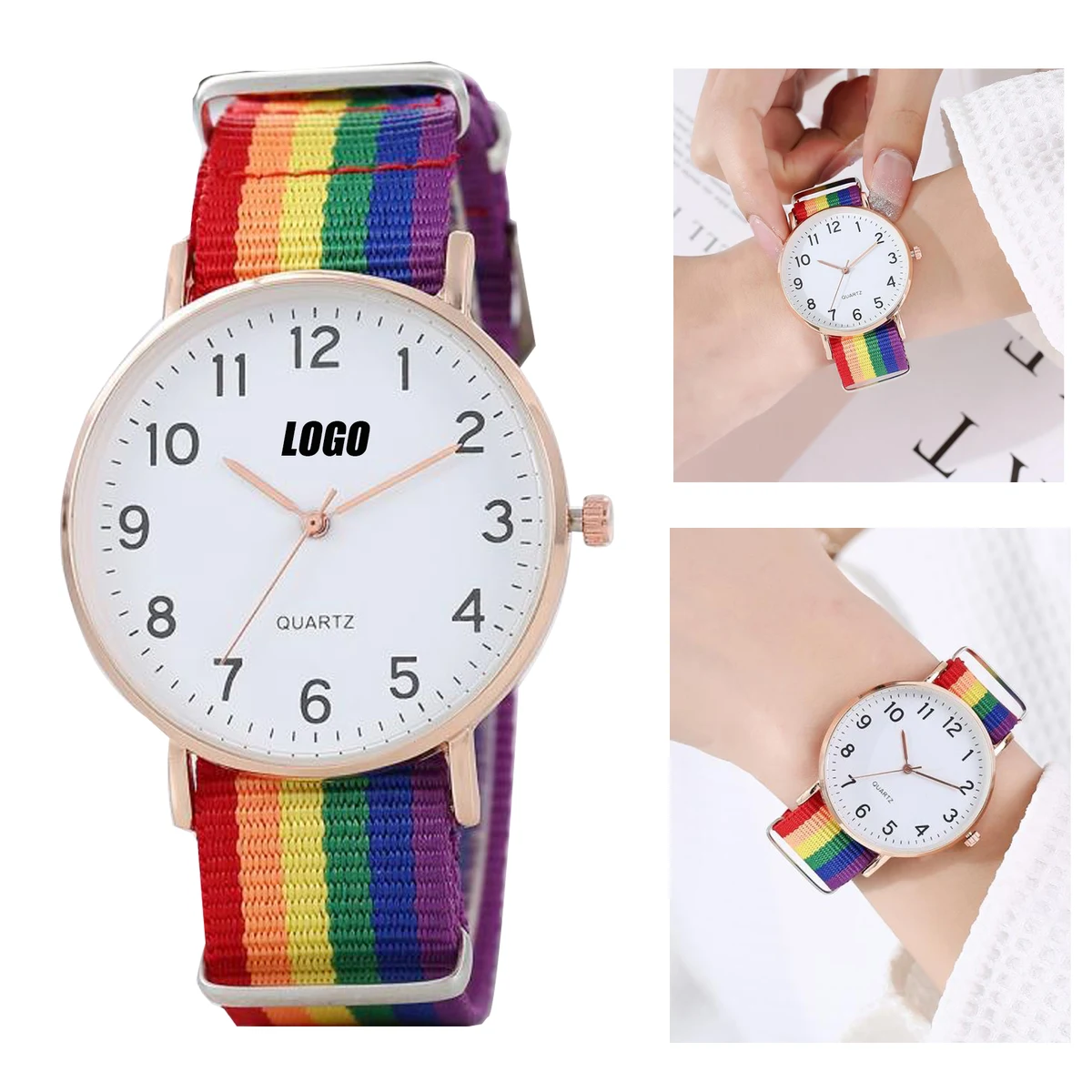 Rainbow Strap Watches For Women 1