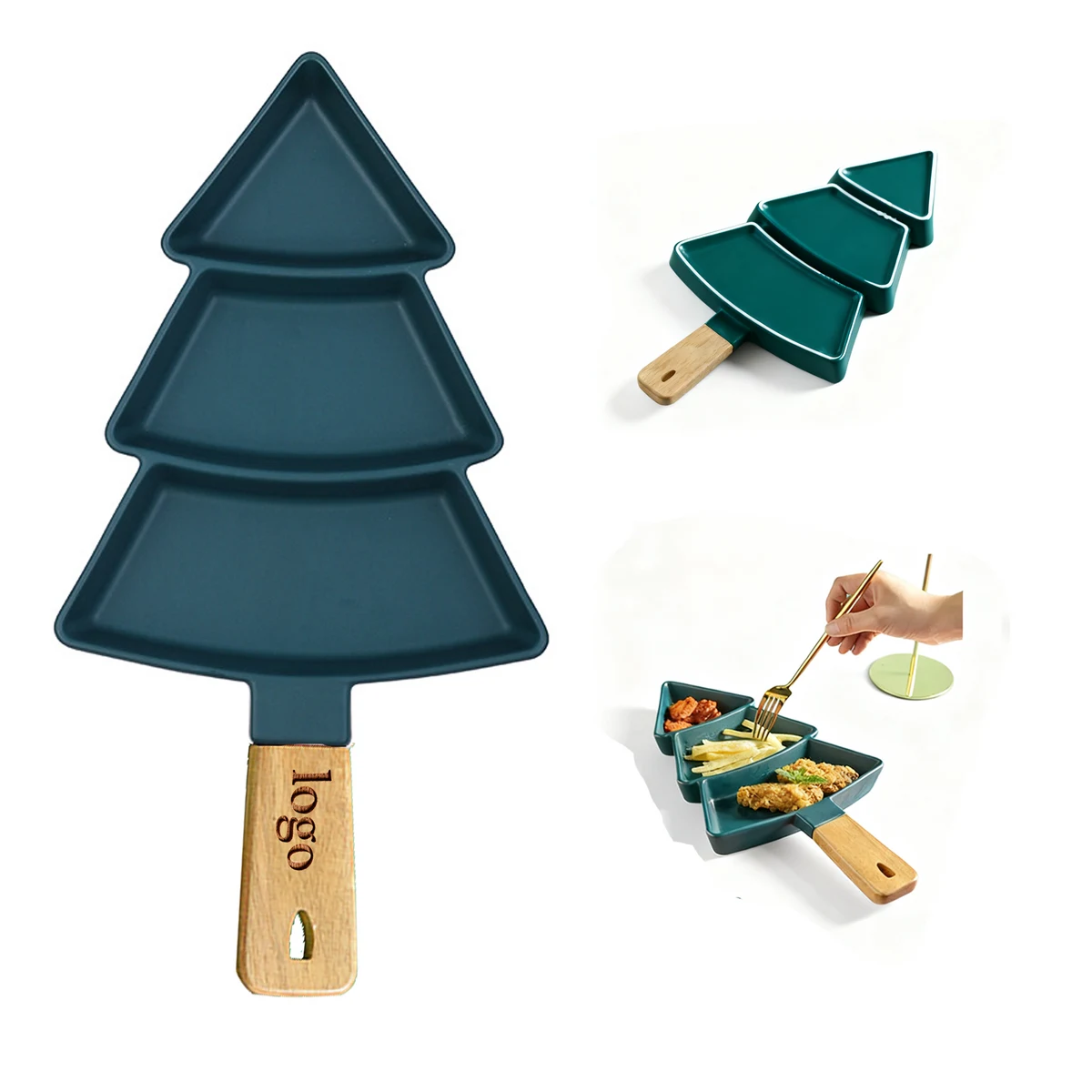 MOQ 20 Christmas Party Platter with Sections 1