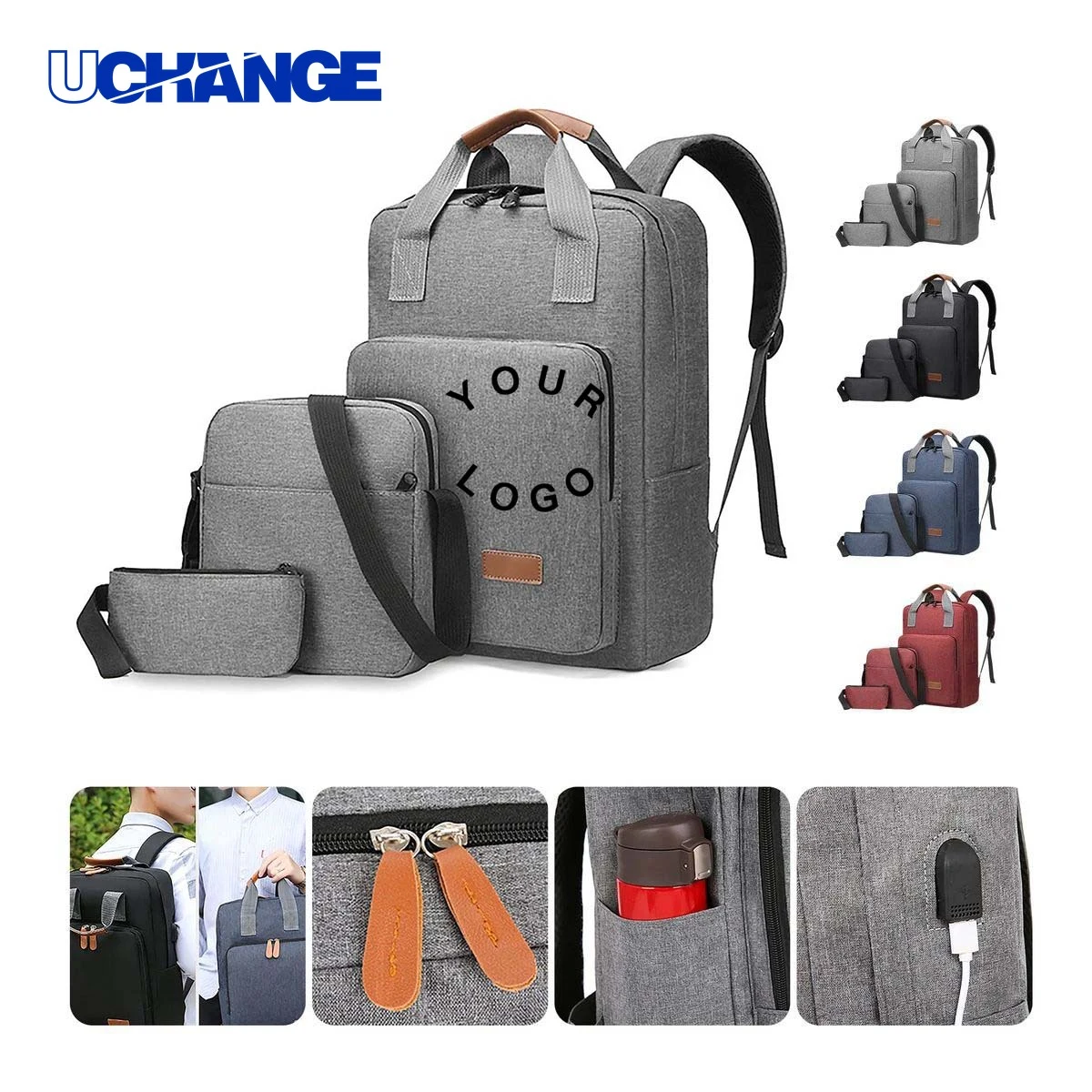 Commuter Travel Bag Set Organizer Durable with Side Pockets 1