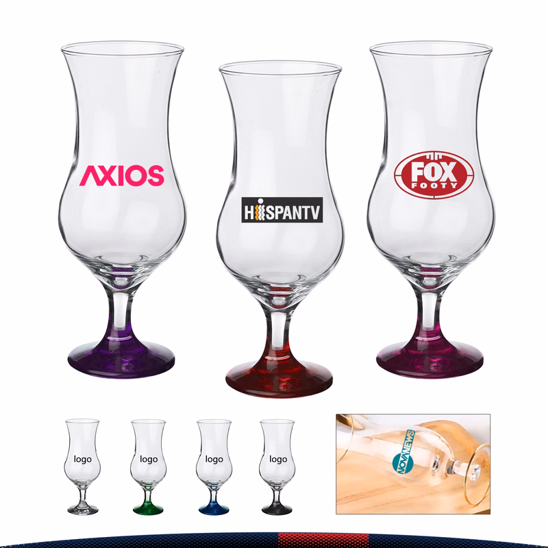 12 Oz. Clear Hurricane Glasses